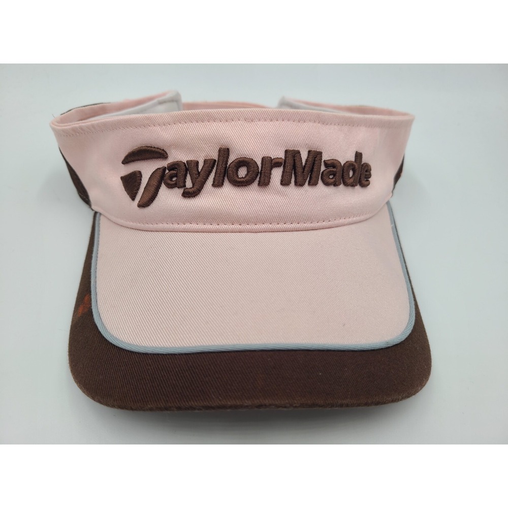 Women TaylorMade Golf Burner Sun Visor Adjustable Hat Cap Tennis Mom Pink Brown
